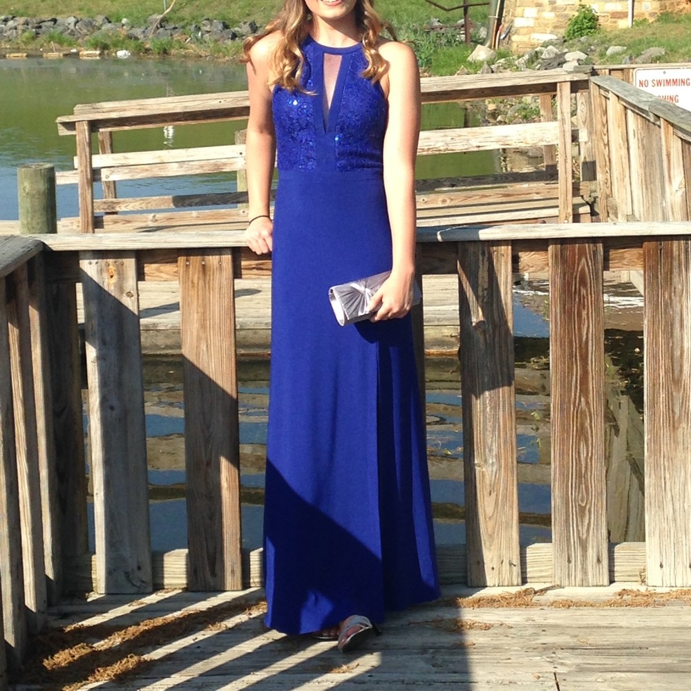 Navy blue prom dress